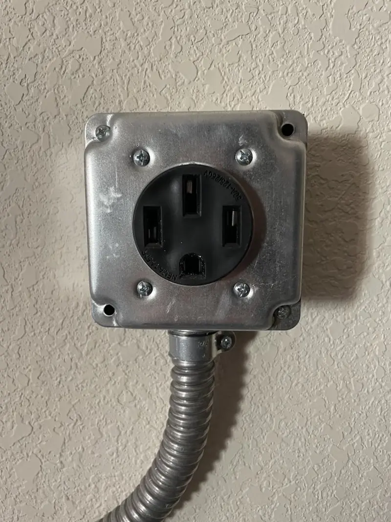 NEMA 14-50 outlet installed for Electrical Panel Upgrade in Rio Grande City
